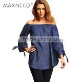 off Shoulder Top Women Fashion Blouse Shirts Only Ladies Blouse Design
