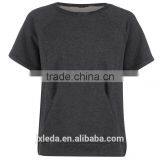 Terry Plain Short Sleeves Sweatshirt T-shirt Ladies Wholesale thumbnail-1