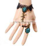 Europe Fashion Lace Jewelry Sets Wholesale Windmill Charm Bracelet Jewelry With Ring Set thumbnail-5