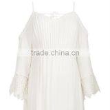 Summer Chic Lace Hemmed Hot Selling Cold Shoulder Dresses for Pregnant Women thumbnail-5