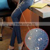 Middle Waist Women Pencil Pants Skinny Outdoor New Pattern Jeans Pants thumbnail-3