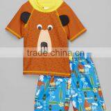 New Summer Boy Sportswear With Brown And Blue Bear Boys Rashguard Set Boys Clothing B-NP-TR905-316 thumbnail-1