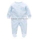 Wholesale Baby Cotton Romper Footed Bodysuit Long Sleeve Baby Onesie thumbnail-1