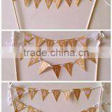 Vintage Cake Topper Cake Flags Baner/Bunting Engaged, Happy Birthday, Just Married thumbnail-2