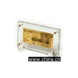 Saudi Arabia Gold Banknote Acrylic Base thumbnail-1