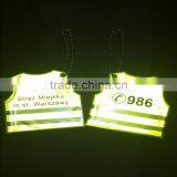 Decorative Eco-friendly Custom Cute High Light Soft Pvc Reflective Safety Keychain thumbnail-6