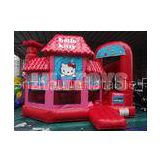 Red Color Inflatable Combos  EN14960 / EN71-2-3 With Hello Kitty Theme