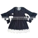 2016 hot selling style knit cotton casual juniors unique dress cotton lace baby dress new style