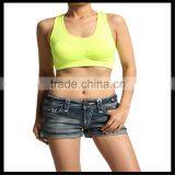 Plain Seamless Cropped TANK TOP Yoga Gym Active Sports Bra Yellow Color thumbnail-1