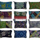 Vintage Designer Hand Stitch Kantha Wallet Indian Beautiful Sari Kantha Clutch thumbnail-2
