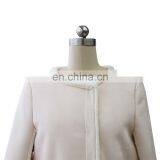 Ladies Korean Style Winter Latest Design Pink Long Coat With Two Big Pockets thumbnail-2