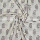 Indian 100% Cotton Hand Block Printed Natural Print Fabric