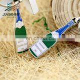 Zinc Alloy Metal Custom Hard Enamel Logo Beer Bottle Keychain