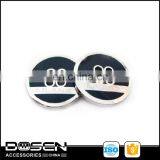 Shiny Silver Black Custom Printing Brand Logo Mens Suit Sewing Button Clothing Shirt Four Holes Button For Garment Jacket Coat thumbnail-1