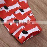 2019 New Summer Outfits Dog Full Print White Romper & Orange Pants 2PCS Set thumbnail-6
