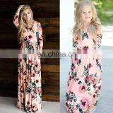 New Arrival Floral PRINT Mother Daughter Matching Dress Family Matching Clothing Dress (this Link for MOM) thumbnail-2