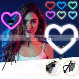 18 Inch RGB Color Heart-shaped Live Fill Light Anchor Anchor Beauty Face Net Red Artifact Beauty Light LED Photography Light thumbnail-2