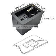 Universal Electric Tabletop Flip Connection Female Usb Panel Socket Outlet thumbnail-5