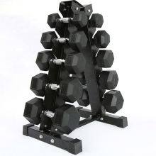 Weight Lifting Body Building Vinyl, Iron Cast and Rubber Coated Hex Dumbbells thumbnail-2