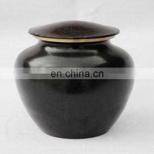 Sky Blue Coloured Beautiful Handmade Metal Urns thumbnail-3