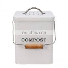 High Quality Eco Friendly Compost Bin Food Waste Bucket Organic Rectangular Compost Bin 6.2 Liters Kitchen Trash Can With Lid