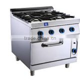 Four earthen pot stove with gas oven