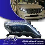 AKD Car Styling for Toyota Prado LED Headlights C-Type 2014-2015 Prado LED Head Lamp Projector Bi Xenon Hid H7 thumbnail-1