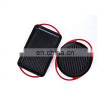 Enamel Cast Iron Korean Round Non-stick Griddle Bbq Grill Pan thumbnail-5