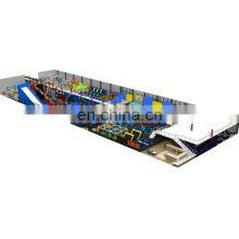 New Commercial Playground Large Size Kids Indoor Trampoline Park With Foam Cubes