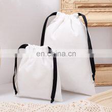 Drawstring Bag Make Up Brush Makeup Canvas Cotton Cosmetic Bag thumbnail-4