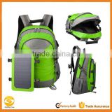 solar bicycle charger bag, Solar Charger Backpack With 6.5 Watts Solar Panel,green solar backpack,solar hydration backpack