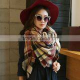 Wholesale Square Cashmere Plaid Blanket Scarf thumbnail-6