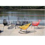 Modern Design Oversize Moon Chair Outdoor Rattan Wicker Garden Rocking Chair thumbnail-2