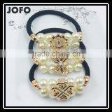 Elegant Women Hair Accessories Charm Pearl Rubber Bands Headwear Girls Elastic Hair Bands thumbnail-1