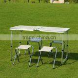 Outdoor Folding Aluminum Picnic Table--2 Setions- With Chairs thumbnail-1