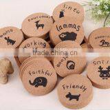 Custom Cartoon Animal Coaster /Eco-friendly Coaster / Cork Coaster thumbnail-1