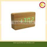 Bamboo Small Fashion Green LED Digital Clock thumbnail-1