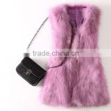 Fluffy and smooth 100% real fox fur vest /real fox fur vest