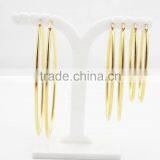3pcs per Set Jewelry Earrings 316L Stainless Steel Golden Hoop Earrings
