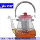 Premium Heat Resistant Glass Tea Pot With Stainless Steel Filter 1100S thumbnail-2