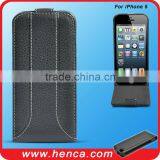 Good Design Black Color Elegent Flip Leather Phone Case for IPHONE5 thumbnail-1