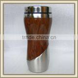 16 Oz. St. Tropez Tumbler Wood Mug thumbnail-1