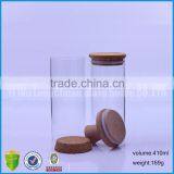 14oz Glass Bottle With Bamboo/cork/wooden Lid thumbnail-4