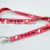 Cartoon red Lanyards with colorful printing, Customized lanyards