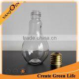 500ml Bulb Glass Juice Bottles With Brass Screw Lid thumbnail-4