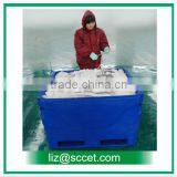 600L Size LLDPE+PU Insulated Cooler for Fish Cooling (by Four Side Forklift ) thumbnail-4