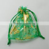 12x10cm Drawstring Organza Bags Christmas Gift Bags(OP-R004-100x120mm)