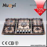 Commercial Restaurant 5 Burner Gas Cooker With Oven
