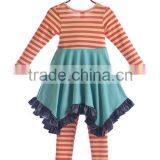 Stripe Long Dress Plus Size Christmas Dress Western Girl Outfit Child Garment Girl Party Clothing thumbnail-2