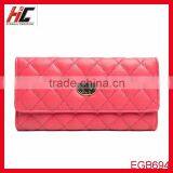 China Supplier Promotion Ladies Folding Long Leather Trend Wallet